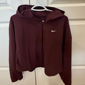 NEW Nike Burgundy Jacket with White Swoosh